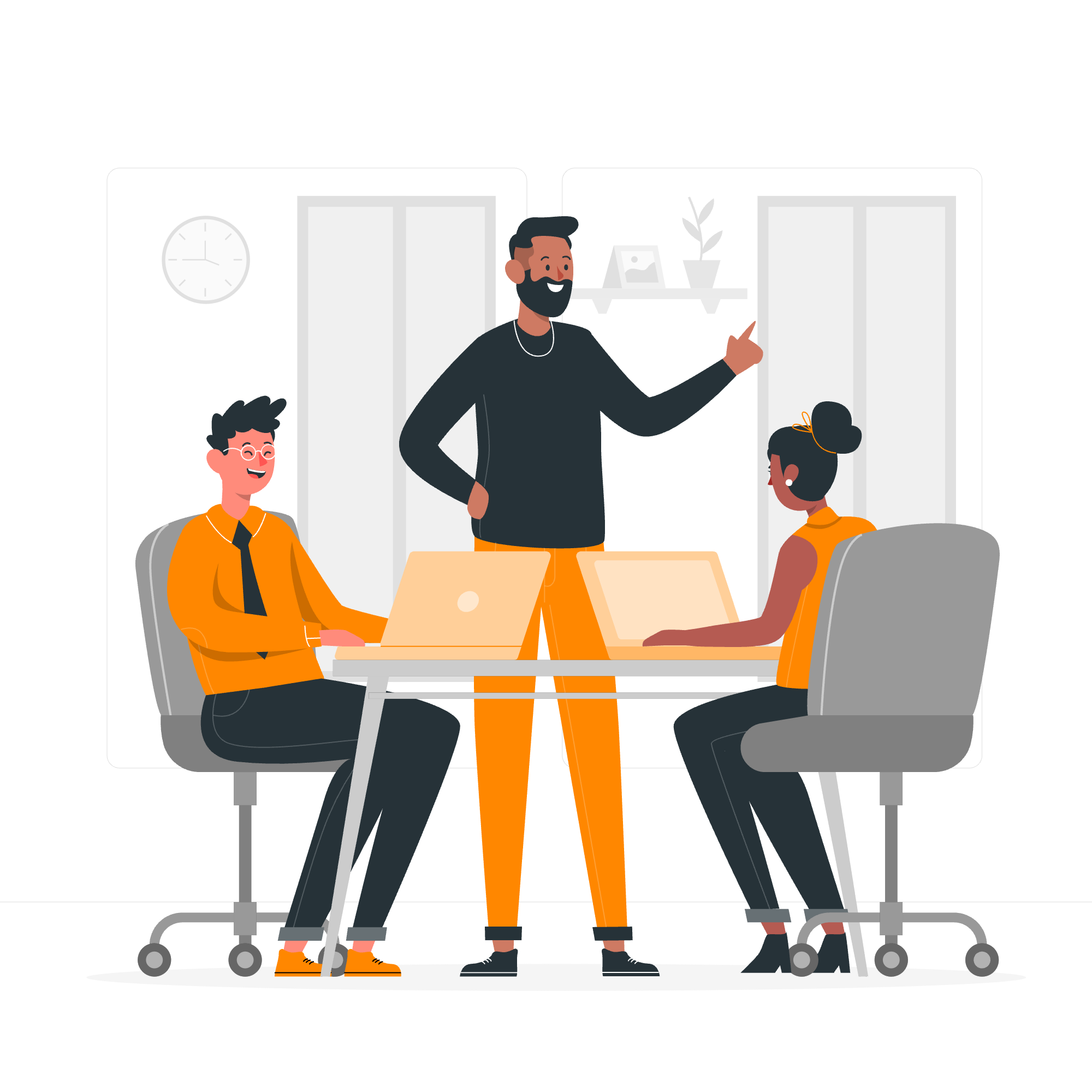 Illustration eines Videoeditors bei der Arbeit